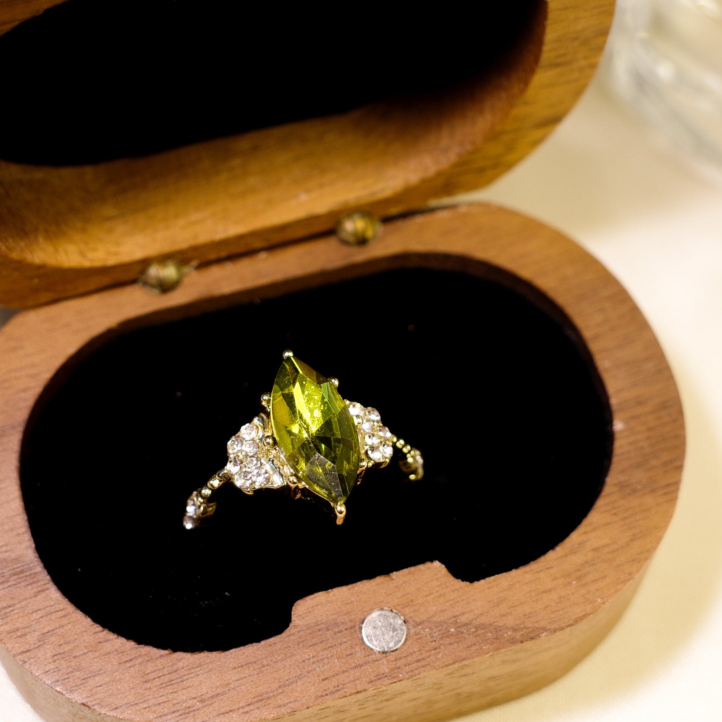 Emerald Brilliance Zircon Ring 2-Piece Set