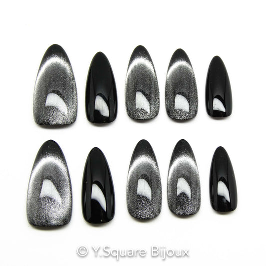 < Nightfall >Y.Square Faux Ongles Fait Main Réutilisables