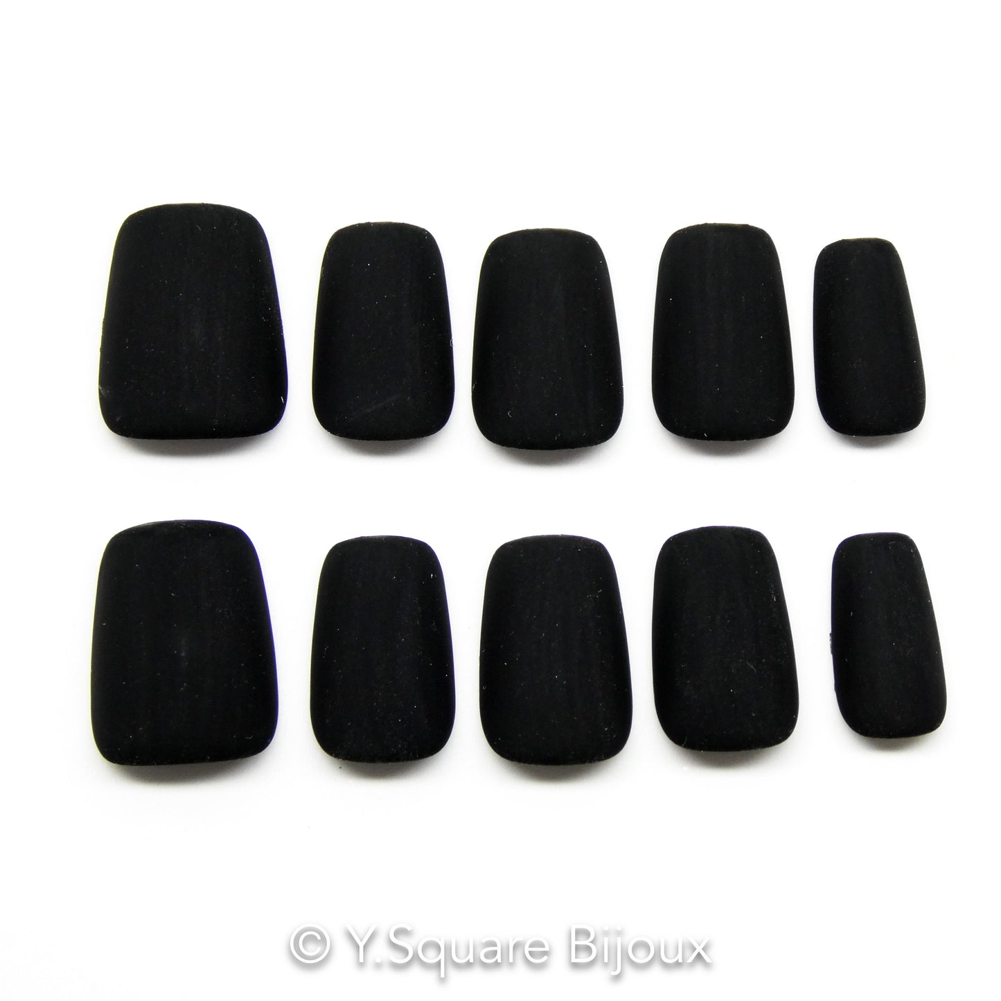 <Matte Noir> Y.Square Ongles Press On / Faux Ongles réutilisables