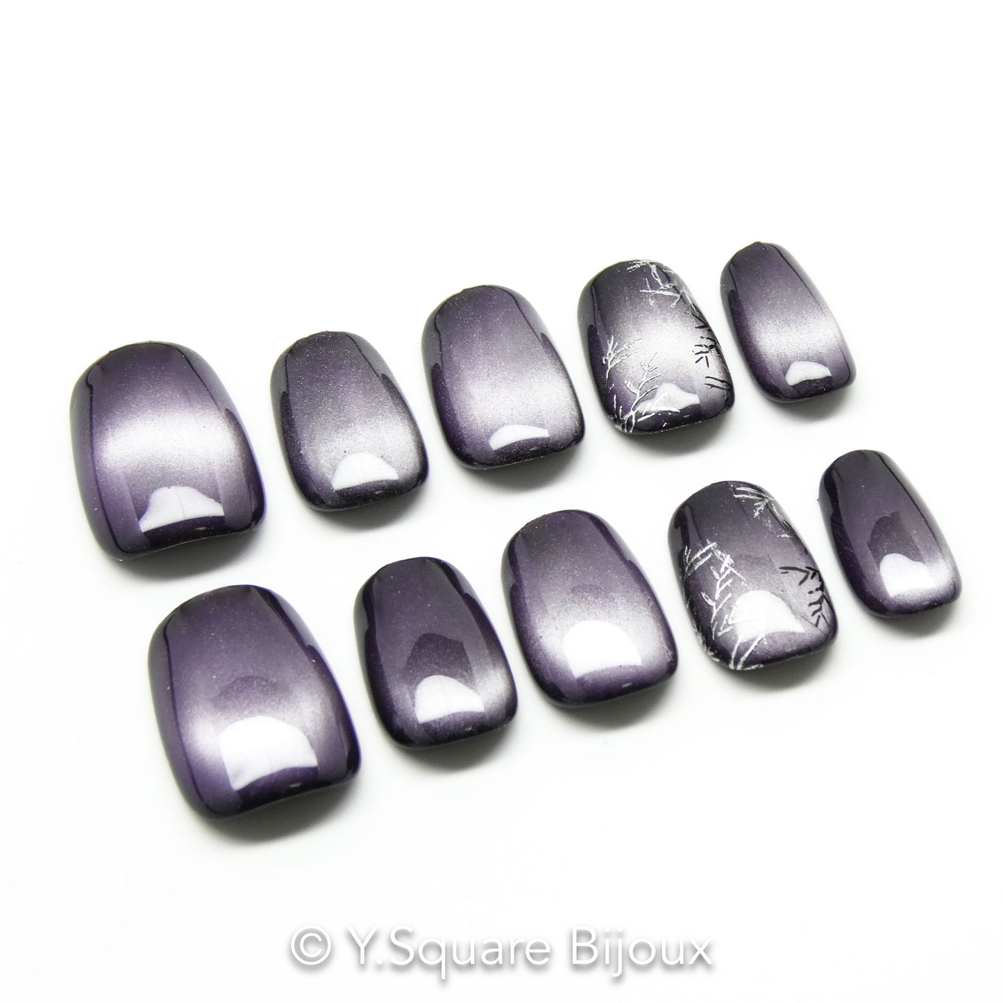< Oolong Fumé > Y.Square Press On Nails / Faux Ongles Réutilisables
