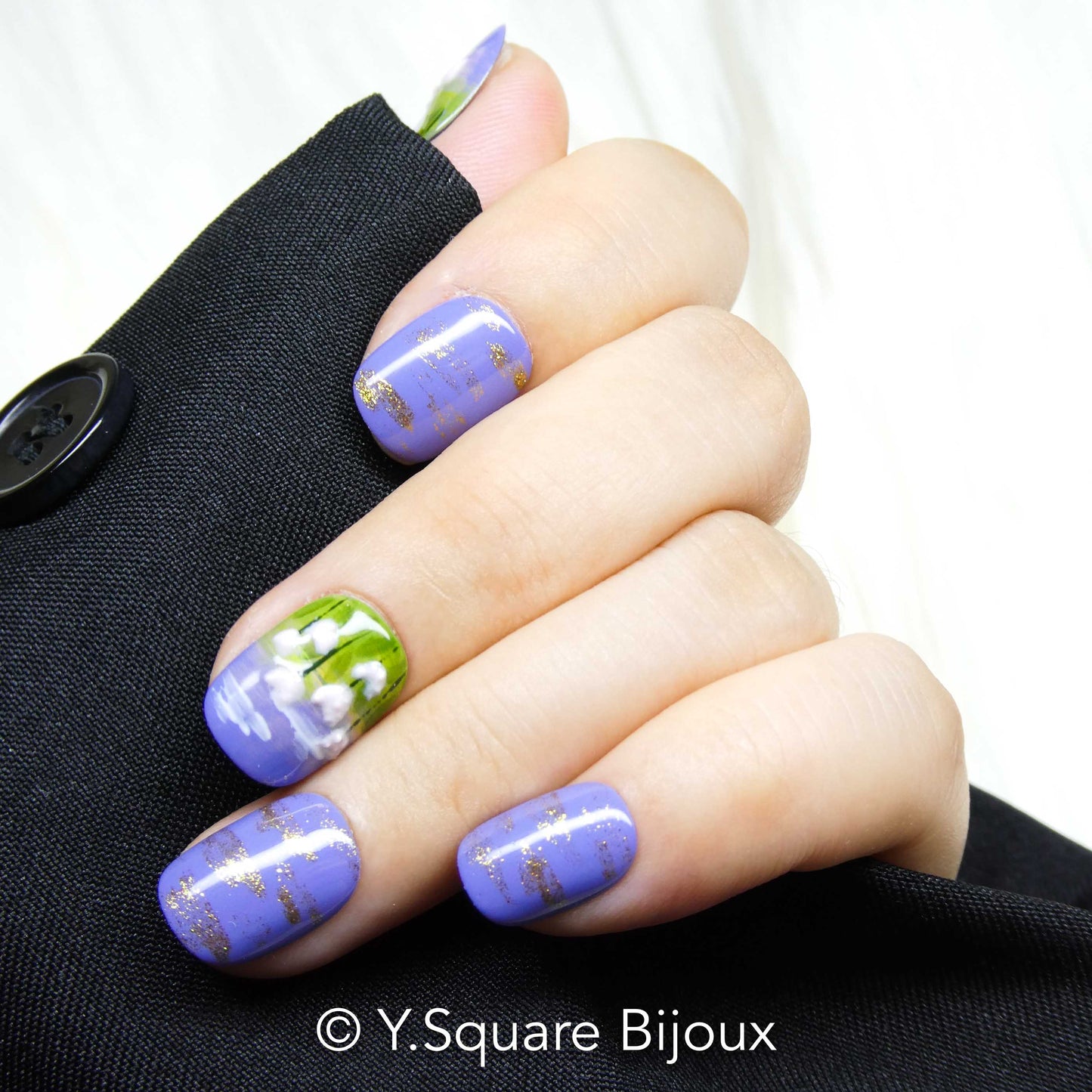 < Tulipes > Y.Square Press On Nails / Faux Ongles Réutilisables