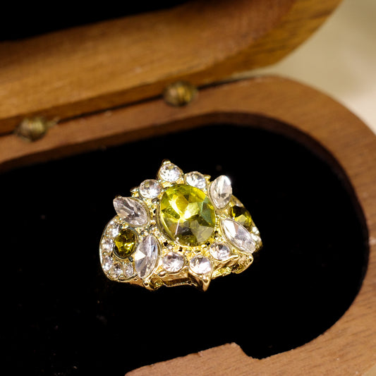 Emerald Brilliance Zircon Ring 2-Piece Set