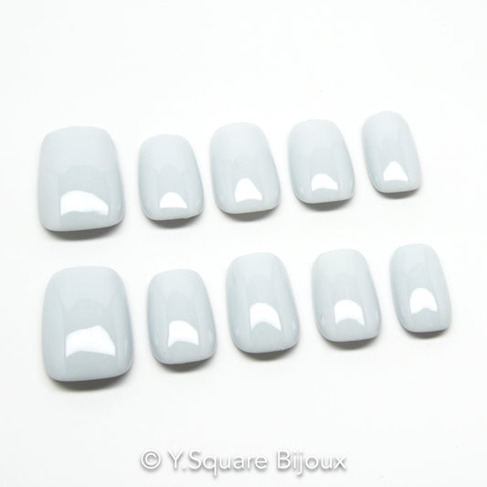 < Ash > Y.Square Faux Ongles Fait Main Réutilisables