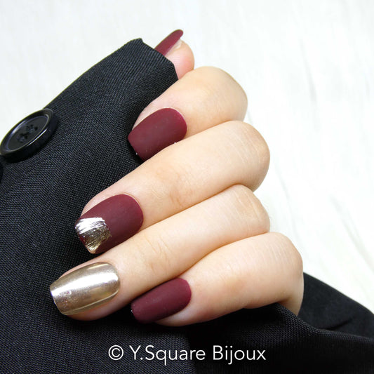 < Brut> Y.Square Press On Nails / Faux Ongles Réutilisables