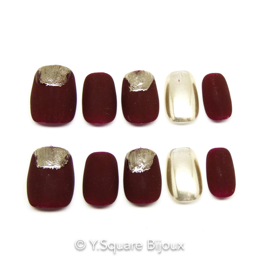 < Brut> Y.Square Press On Nails / Faux Ongles Réutilisables