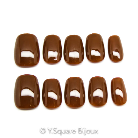 <Café> Y.Square Ongles Press On / Faux Ongles réutilisables
