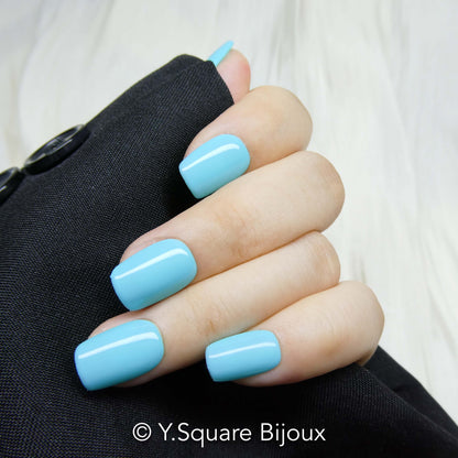 < Lagoon > Y.Square Faux Ongles Fait Main Réutilisables