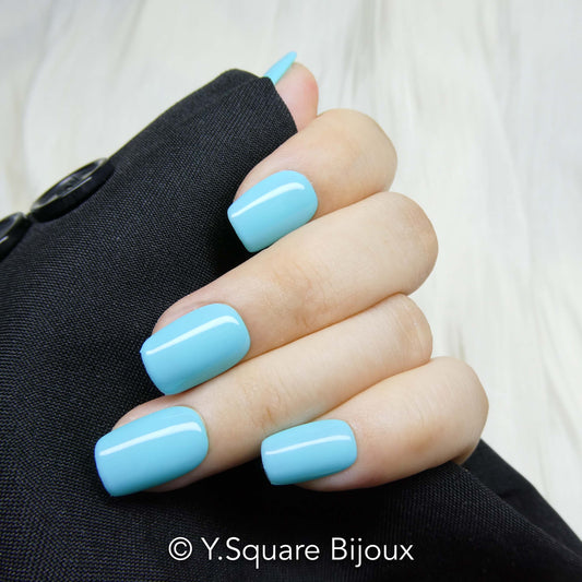 < Lagoon > Y.Square Faux Ongles Fait Main Réutilisables