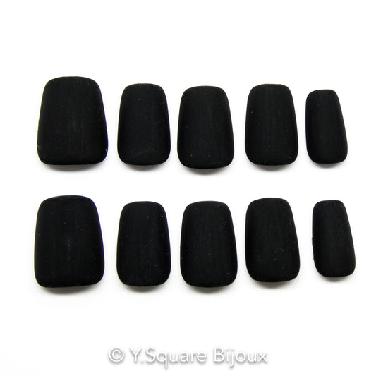 <Matte Noir> Y.Square Ongles Press On / Faux Ongles réutilisables
