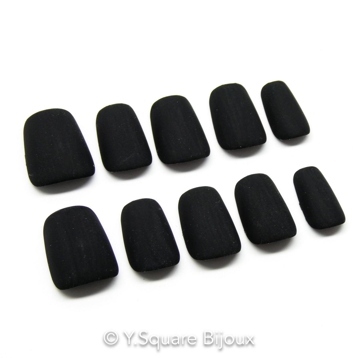 <Matte Noir> Y.Square Ongles Press On / Faux Ongles réutilisables