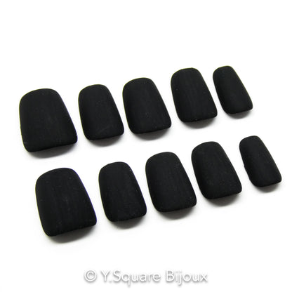 <Matte Noir> Y.Square Ongles Press On / Faux Ongles réutilisables