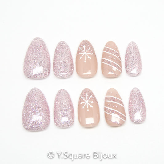 < Vanilla Cupcake > Y.Square Faux Ongles Fait Main Réutilisables