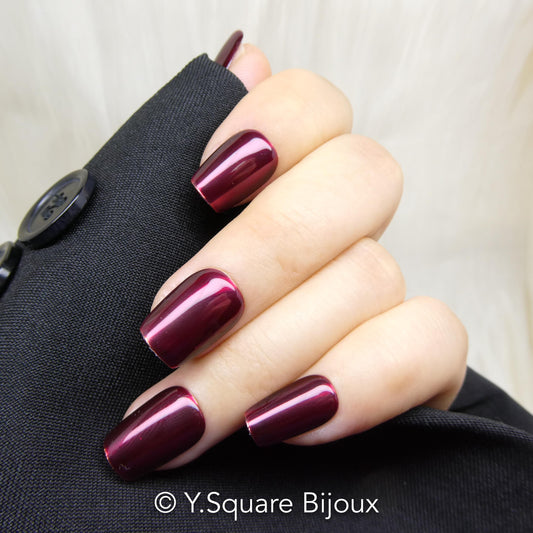 < Vin Chaud > Y.Square Faux Ongles Fait Main Réutilisables